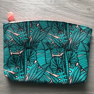 Pink & Green Tropical Ipsy Makeup Cosmetic Bag